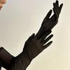 Ultra-thin Transparent Gloves Elbow Mesh Full Finger Gloves Fashion Sunscreen Mittens  Bride