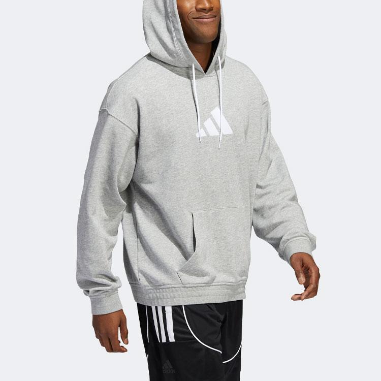 Adidas Sweatshirts Men's Gray Hooded Moderate Regular HF0237