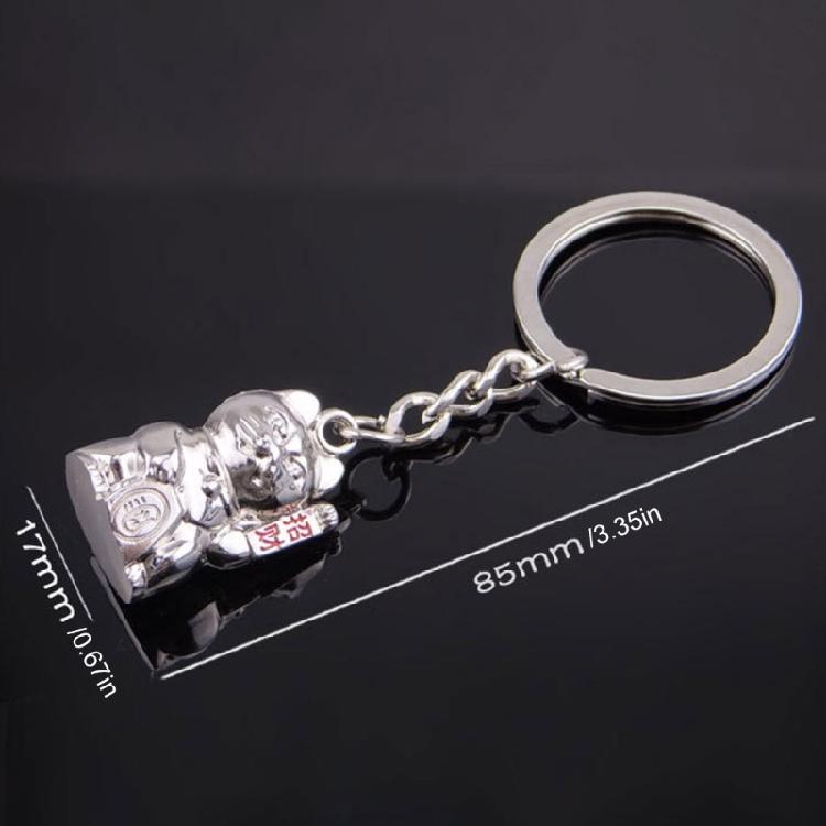 Artistic Lucky Cat Keychain Adornment Portable Lucky Cat Keychain Pendant Keyring Charm Symbolizing Wealth And Success