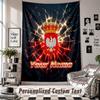 Custom Tapestry Wall Hanging, Poland Football Personalized Name Text Home Wall Decor