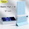 Do Redmi Pad 2 SE 9.7 Odporne na wstrząsy Miękkie Silikonowe Etui na Tablet Ultra Cienkie Pokrowiec z Trójwarstwowym Stojakiem Flip z Funkcją Auto Wake Sleep