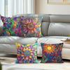 Federa Cuscino Pianta Stile Bohemien Poliestere Stampato 40/45/50cm Federa Cuscino Decorativo Divano Federa Cuscino Arredo Casa
