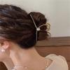 Large Pearl Metal Grab Clip Ins Wind Hairpin Back Head Disc Hair Headdress Hair Volume Shark Clip