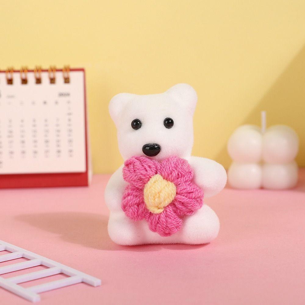 10pcs/bag Plush Doll Mini Bear Flower Bouquet Plush Animal Cartoon Bouquet Doll  Girl Birthday Gift