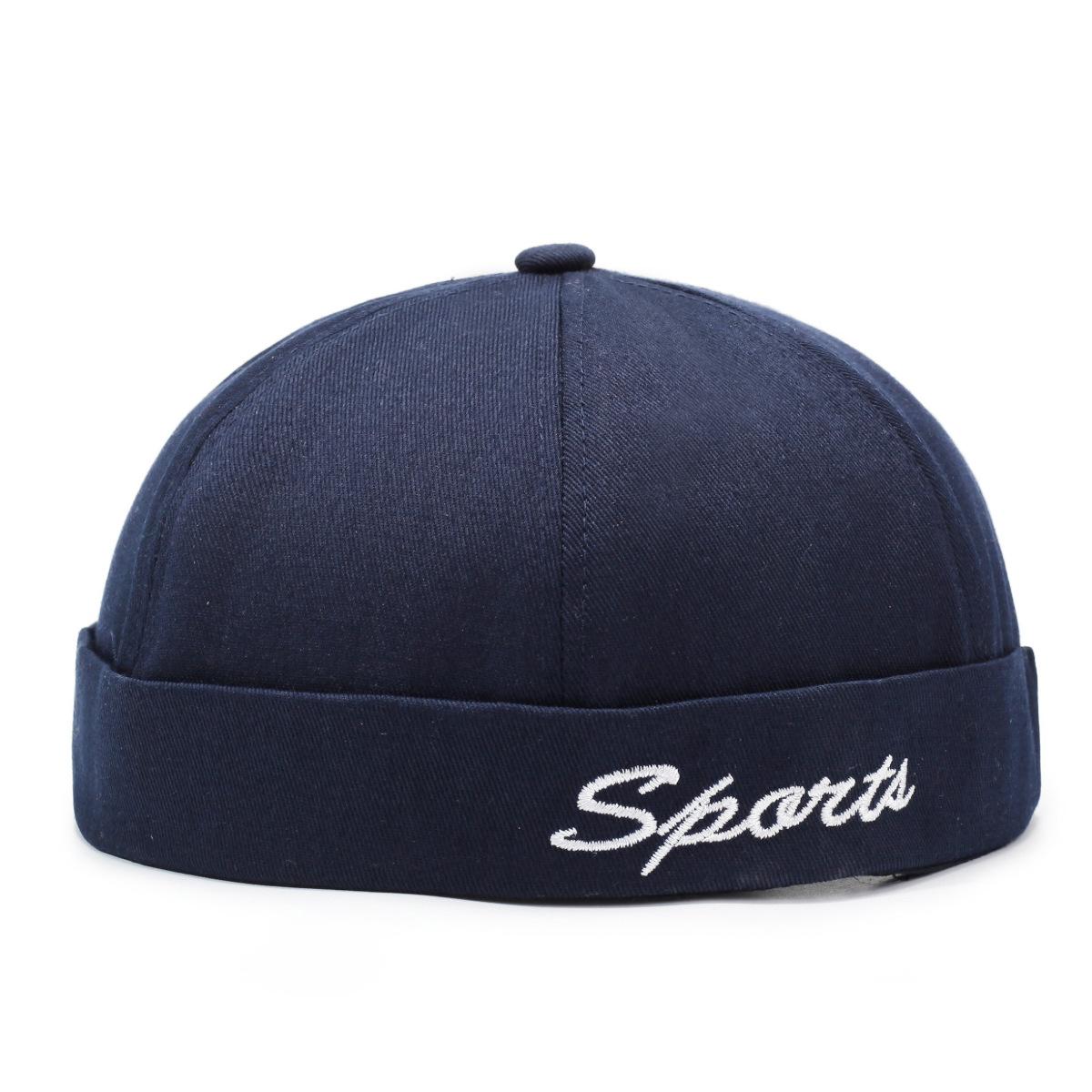 

Men s brimless hip-hop melon skin hat, seasonal trend street dance hat синій