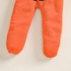 Children's Halloween Long-Sleeved Cushaw Shape Hooded Foot-Covering Romper