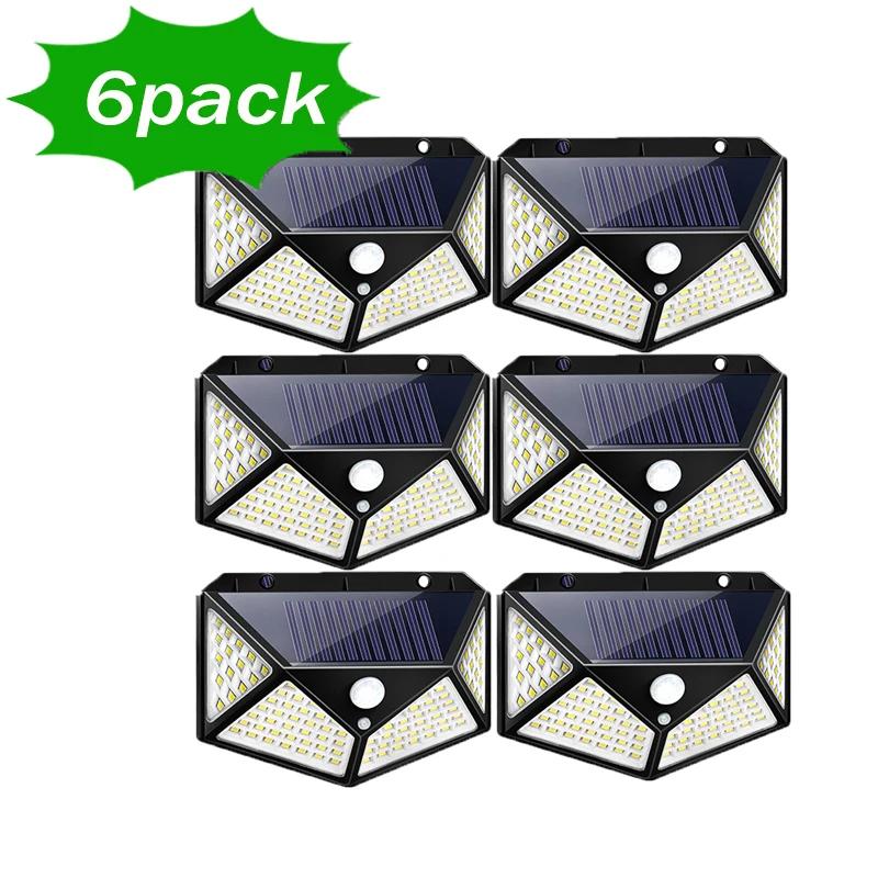 LED 100 Solar Wall Lights Outdoor Solar Lamp Waterproof Motion Sensor Solar Powered Sunlight Street Light for Garden Decoration