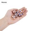7 Pcs Copper Blue Tree Stump Root Metal Dice Solid Metal Polyhedral Dice Set Suitable for Role-Playing RPG  Board Game Card Game