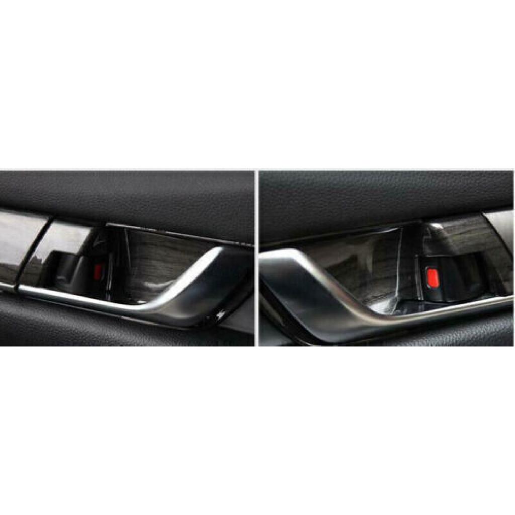 Inner door bowl For HONDA Accord ABS black wood grain cover trim 2018-2022 4pcs