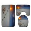 Shell Bathroom Floor Mat Toilet Three-Piece Set