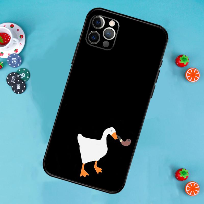 

Мультяшный Милый Гусь Чехол для Телефона Для iPhone 17 Air 15 14 13 12 11 16 Pro Max 13 12 mini 15 16 Plus 16e Чехол Funda iPhone 14Pro MAX