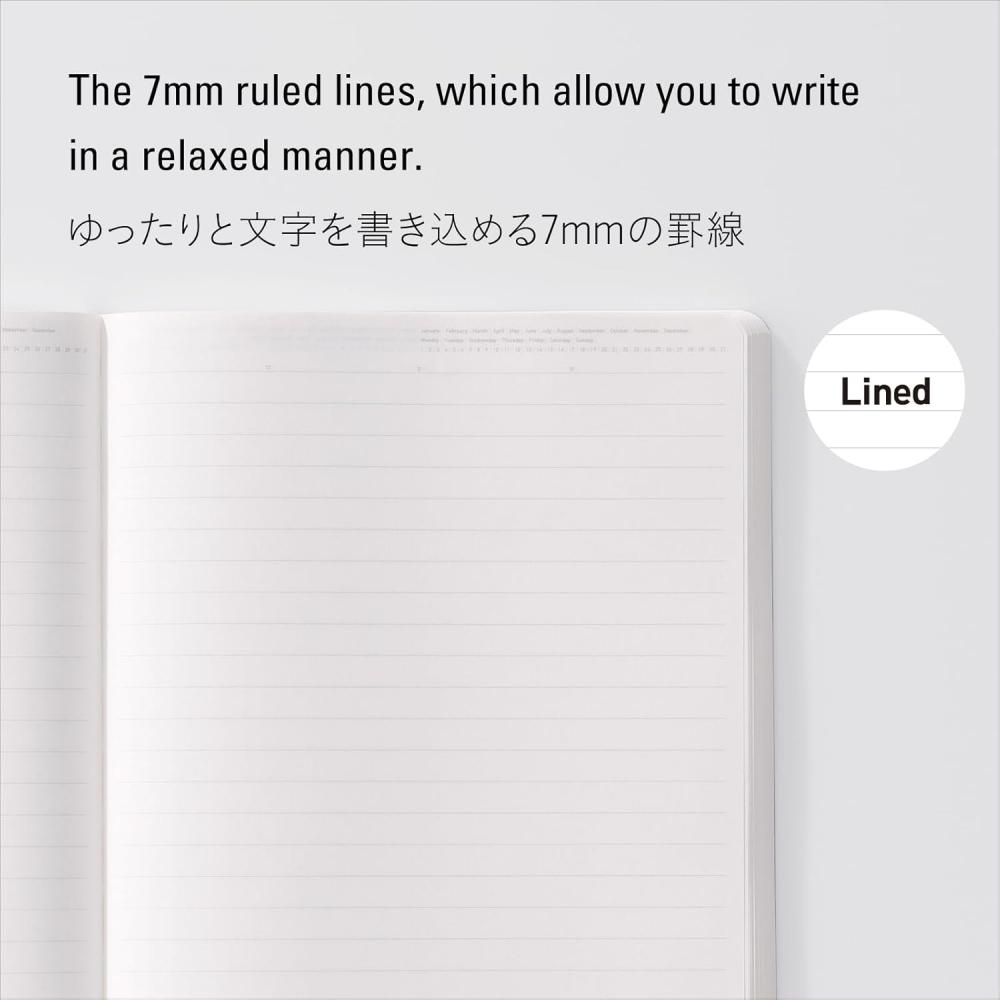 Nitoms A5 Note Rule Line Horizontal 365 Days Note Yellow Ss0110