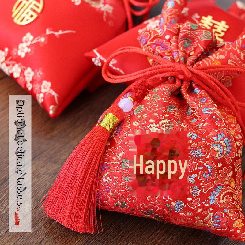 Portable Tassel Wedding Candy Bag - Souvenir Packaging for Weddings and Celebrations