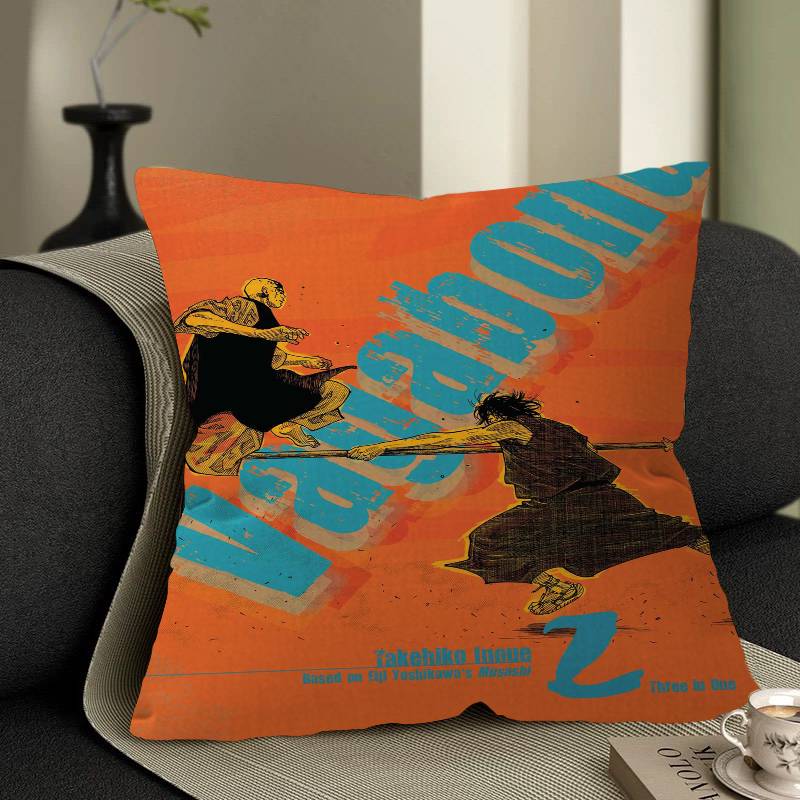 

Vagabond Classic Manga Pillow Gift Home Office Decoration Bedroom Sofa Car Cushion Cover case 45x45 12x12Inch