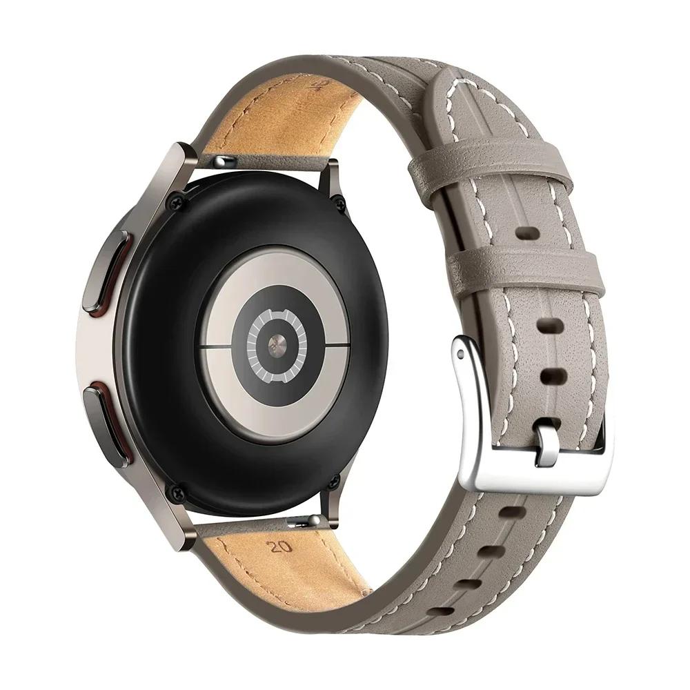 22mm 20mm Lederband für Samsung Galaxy Watch 3 41mm 45mm Armband für Active 2 / Watch 4 Watch5 Watch6 Ersatzarmband