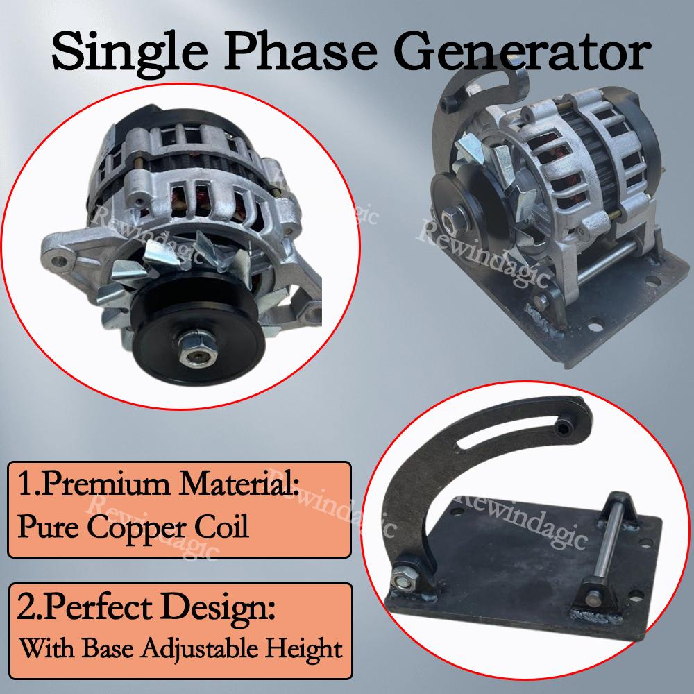 Alternador de Imán Permanente Dinamo de Cobre Puro 220V 240V Monofásico 5KW 4KW 3KW 2KW 2000RPM-5000RPM Generador para Uso en Carga Doméstica