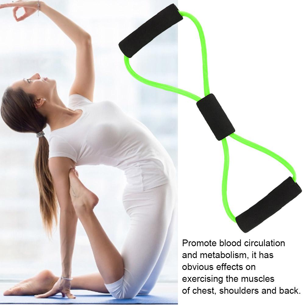 8 Shaped Elastic Fitness Pulling Rope Chest Expander Yoga Body Slimming Tension Band