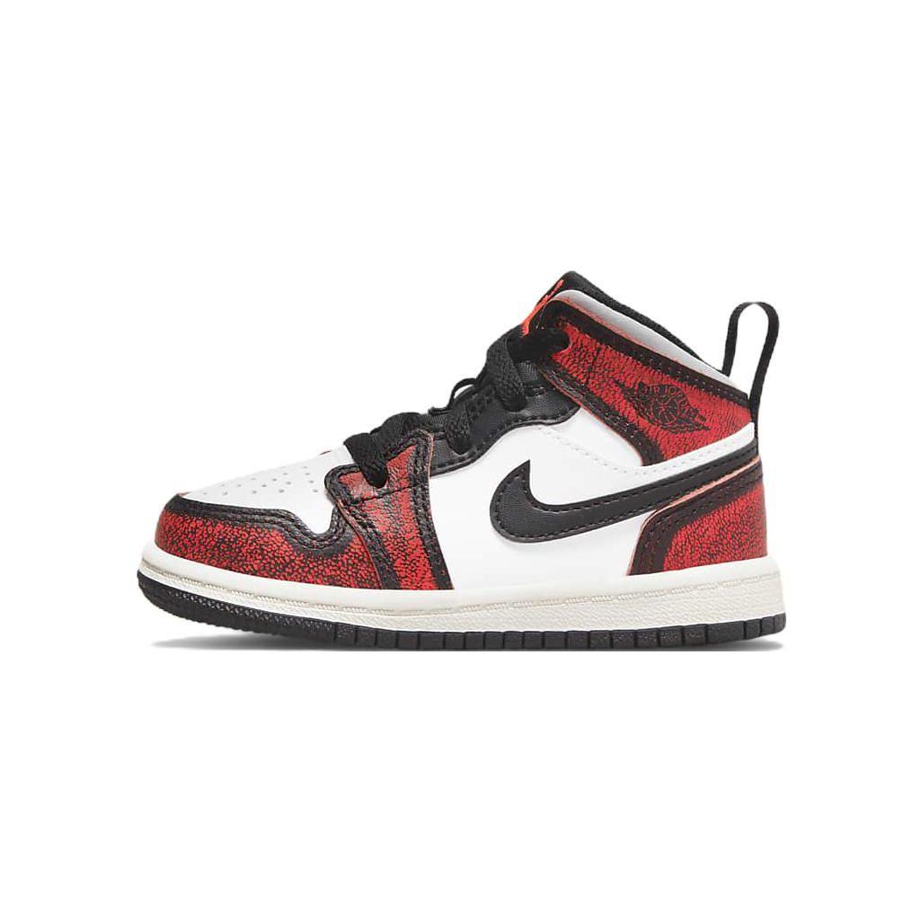

Детские кроссовки Air Jordan 1 Mid SE TD Wear-Away Black White Sail FB0566-006