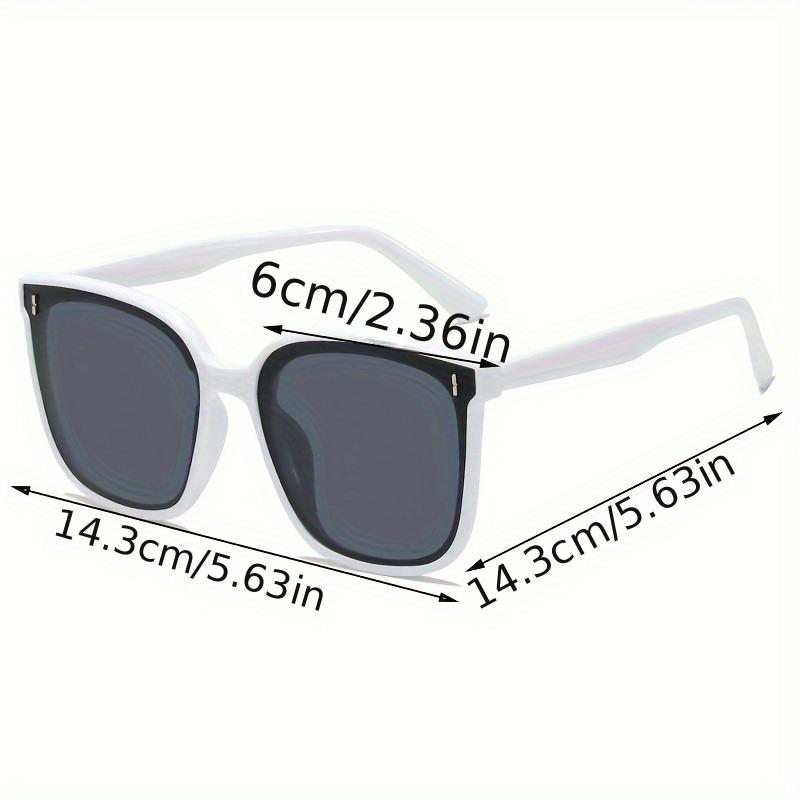 2 Piece Set of Y2K Style Black and White Square Glasses Perfect for Daily Wear and Parties