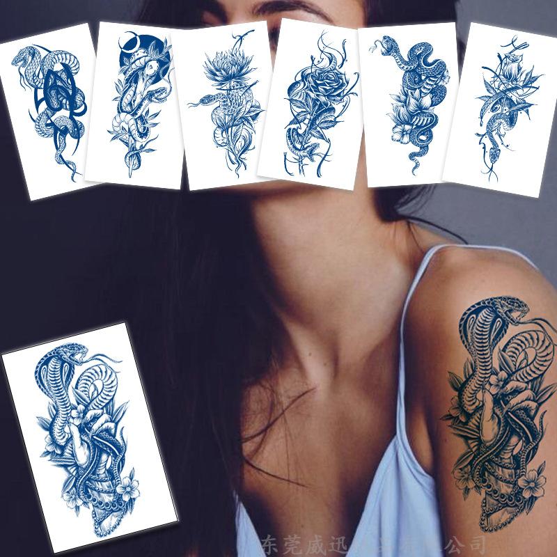 Juice Tattoo Stickers, Herbal Tattoo Stickers, Semi-Permanent English Letter Tattoo Stickers Tattoo
