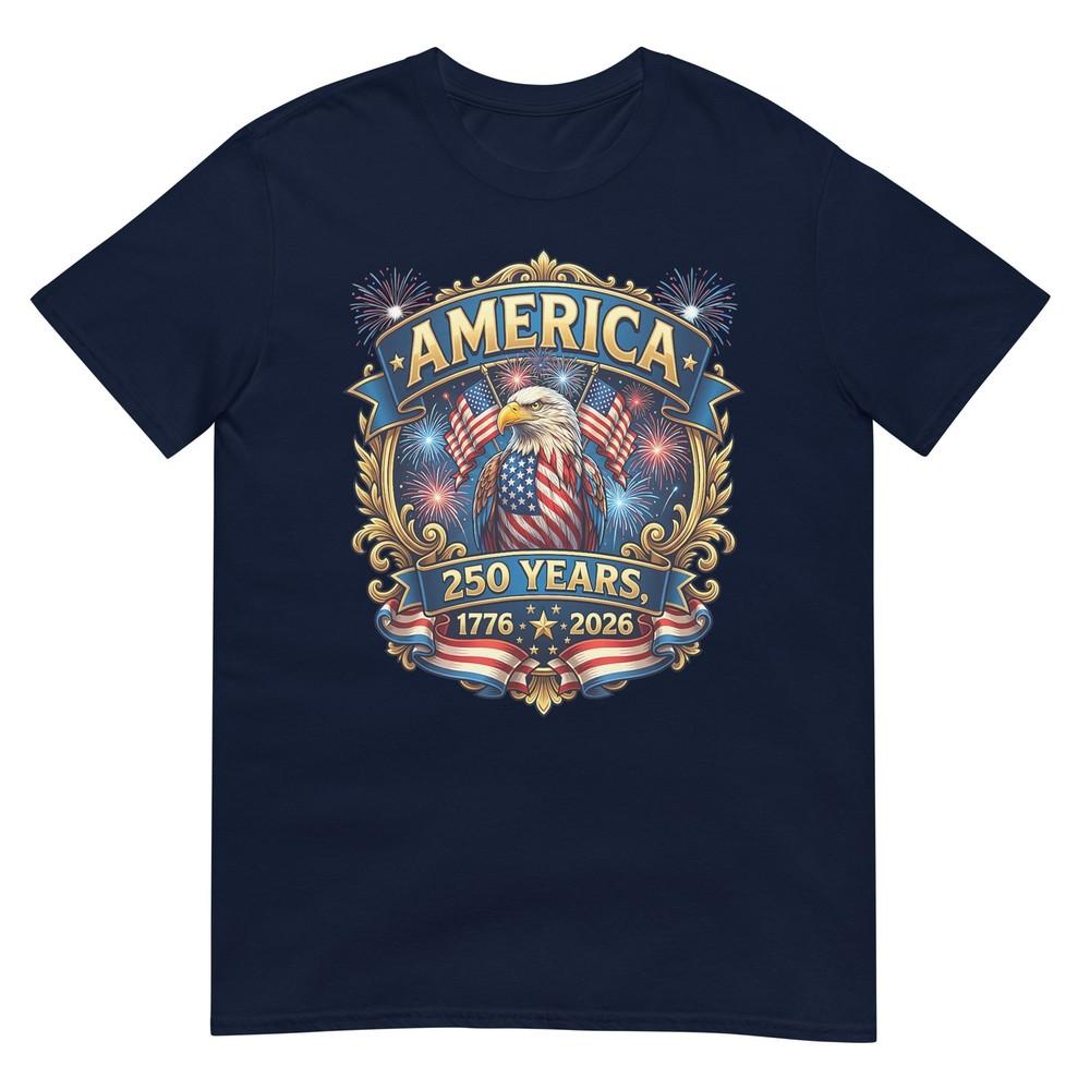 250 Years American Anniversary 17762026 Patriotic Eagle Tshirt S