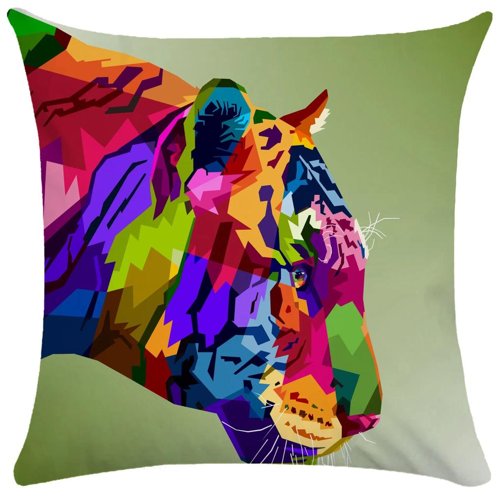 Sofa Bed Upholstery Home Decor Pillow Covers Bedroom Chair Decorative Colorful Animal