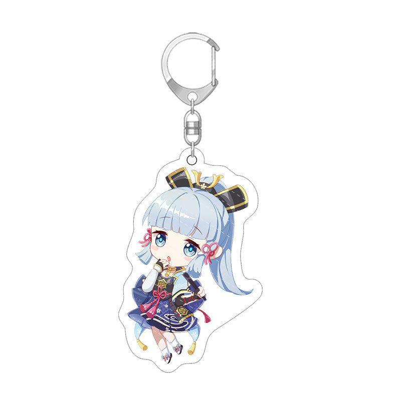 Cute Genshin Impact Key Chain Anime Cartoon Kawaii Keyring Pendant Acrylic Gift