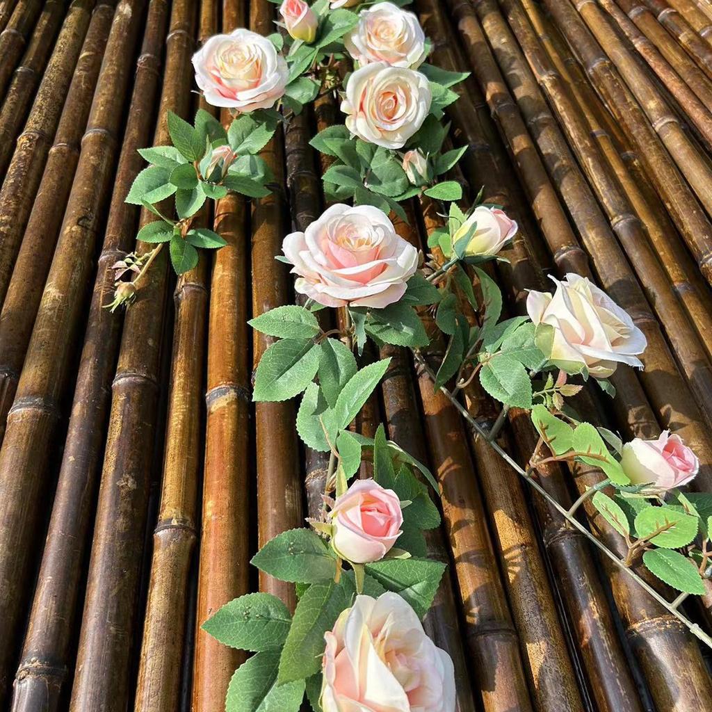 Artificial Rose Vine Hanging Basket and Arch Decoration