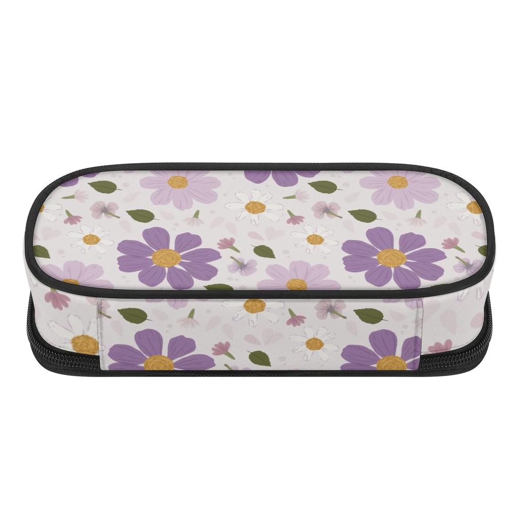 School Pencil Case Zipper Closure High Capacity 300D Polyester with Main Compartment Mesh Pocket and Pen Slots for Everyday Study