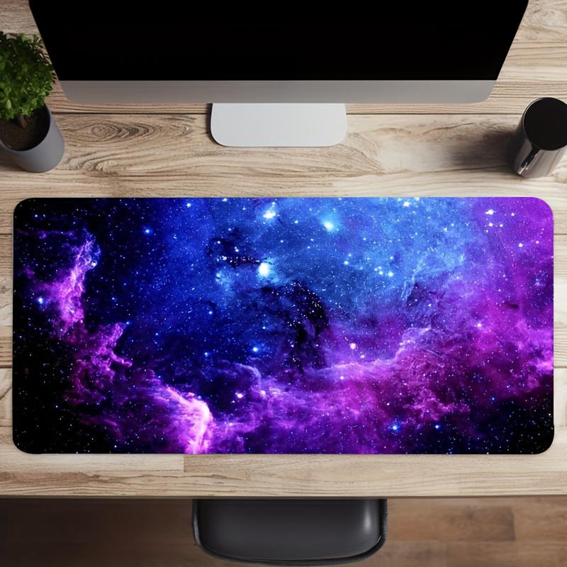 Dreamy Purple Sky Anime Gaming Mouse Pad Durable Rubber Non-Slip Base Stitched Edges Gamers Office Stylish Desk Accessory Gift