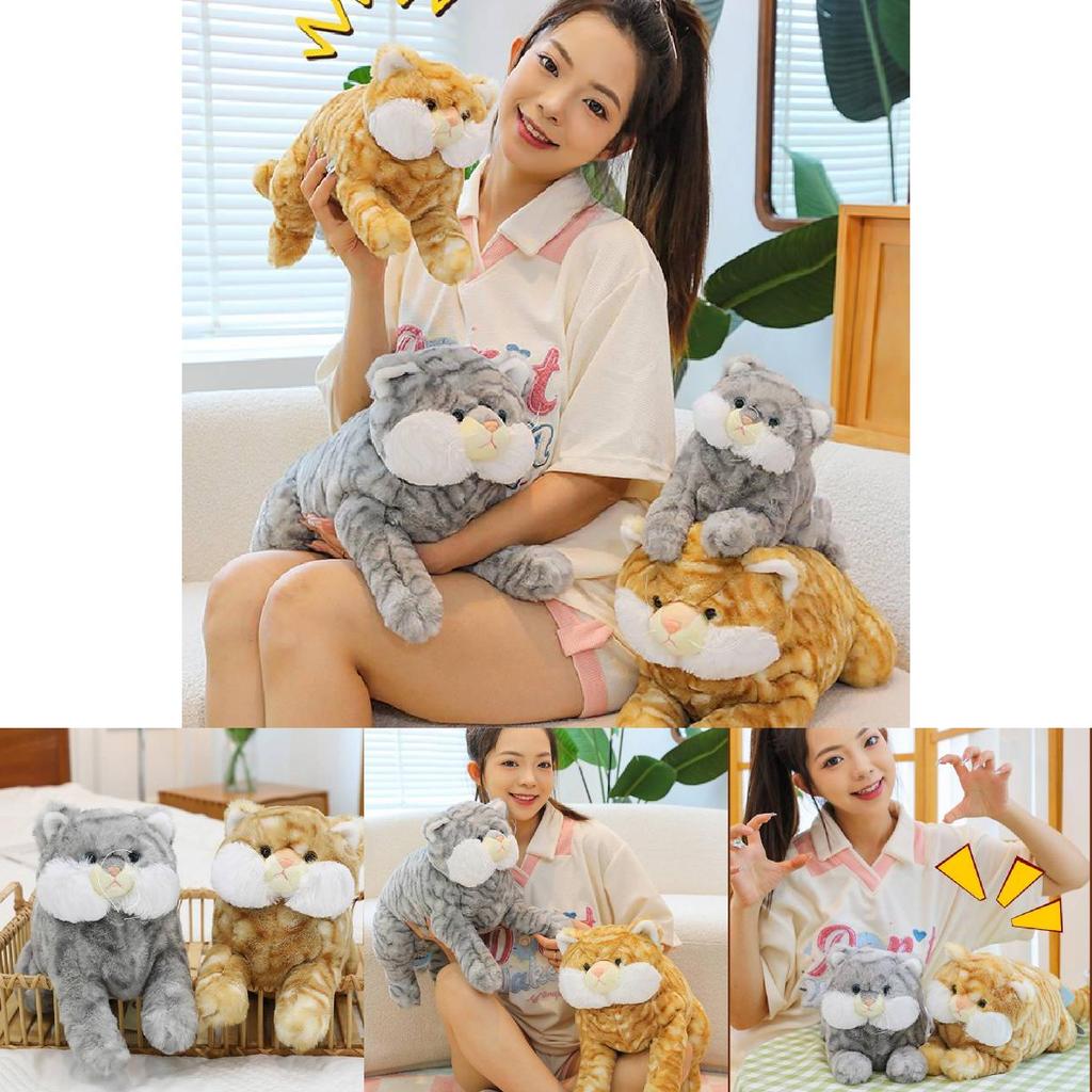 Adorable Spotted Cat Plush Toy Ultra Soft Stuffed Animal For Kids And Home Decor