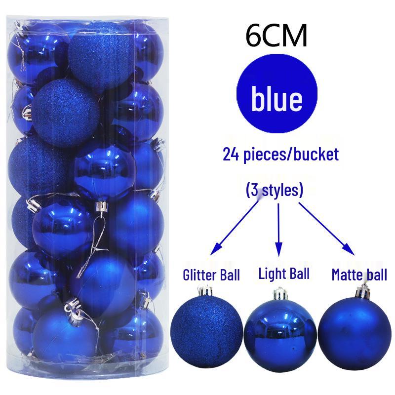 Colorful Christmas Tree Matte & Shiny Ball Decorations for Shopping Mall Ceiling