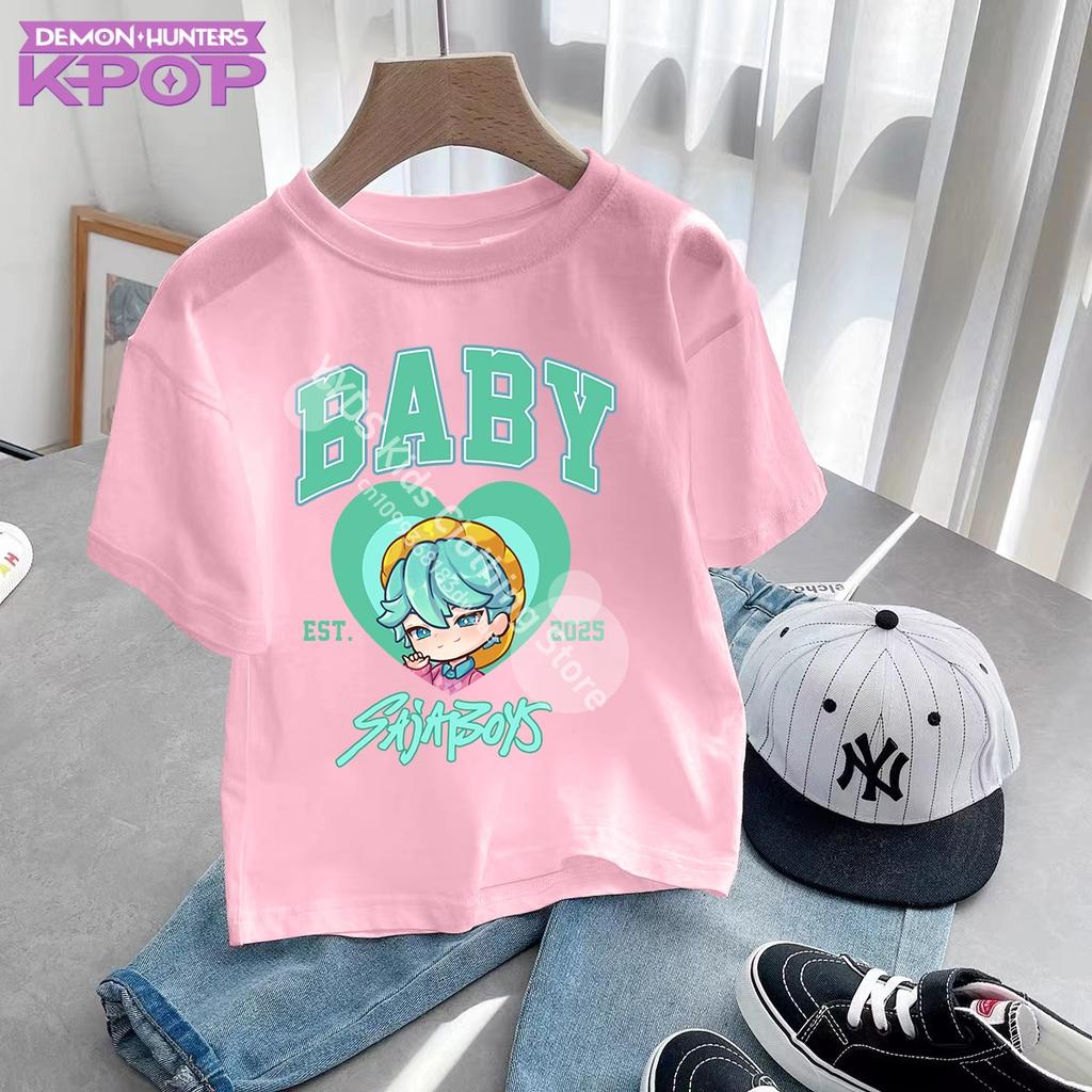 KPop Lovci démonů Saja Chlapci Dětské oblečení Léto Kreslené Derpy Tygří oblečení Móda Chlapecké tričko Bavlna Dětská trička