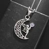 Stainless Steel Moon Elf Pendant Necklace for Men and Women Fashion Popular Lucky Amulet Jewelry Gift