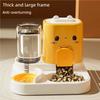 Cute Smiling Cat Automatic Feeder And Water Dispenser Pet Supplies Feeding Organizer Suitable for Cats And Small Dogs