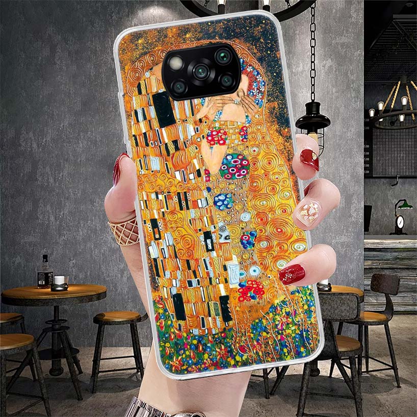 Kiss by Gustav Klimt Desig Soft Phone Case For Xiaomi Redmi 15C 15 13C 13 Poco X5 X6 X7 F7 Ultra M7 12C 12 10 10C 9C 9A 9T 9 Fun