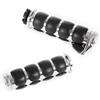 Motorcycle Handle Grips Universal 1'' Chrome Hand Grips with Anti-Slip Rubber Design and Throttle Assist Fit for Harley Yamaha Suzuki Honda Kawasaki
