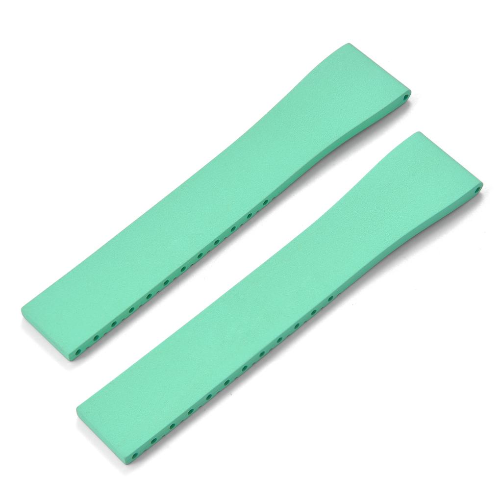 New Fluoro Rubber Watch Band CTS FKM Strap 16 18 19 20 21 22mm Cut to Size Fast Release Adjustable Universal Rose Gold Buckle