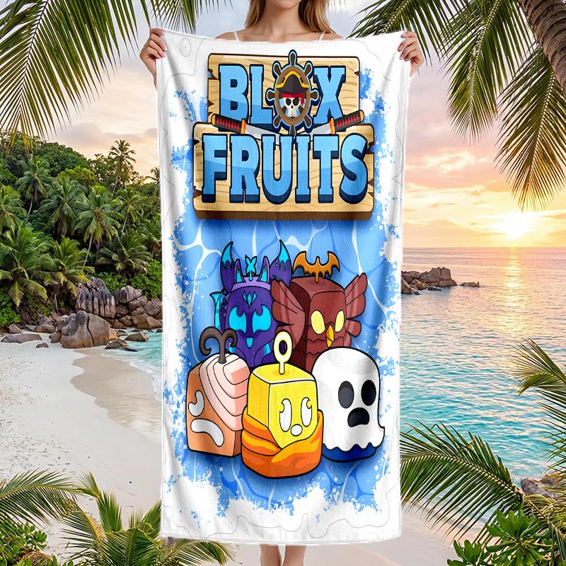 Blox Fruit Fashion Beach Towel: Ideal for Summer Adventures Soft, absorbent and quick drying suitable for swimming and bathing