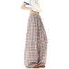 Pantaloni Casual a Quadri Colorati, Vestibilità Larga, Gamba Larga, per Uomo Donna, Leggeri, Rilassati