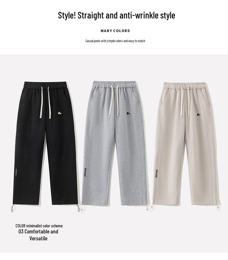 Men's Heavyweight Fleece-Lined Casual Sweatpants for Autumn & Winter