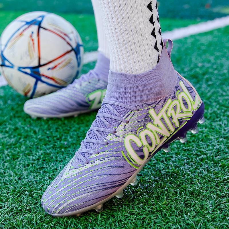 Herren Neue FG Fußballschuhe Sneaker Rasen Tenis Widerstandsfähig Lange Stollen Männliche Fußballschuhe Atmungsaktiv Knöchel Fußballschuhe Spiel