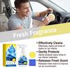 Upholstery Cleaner Foam 355ML Car Interior Foam, with Sponge & Microfiber Towel, Deep Cleaning Faux Leather Surface Auto Detailing Spray, Lemon Scent
