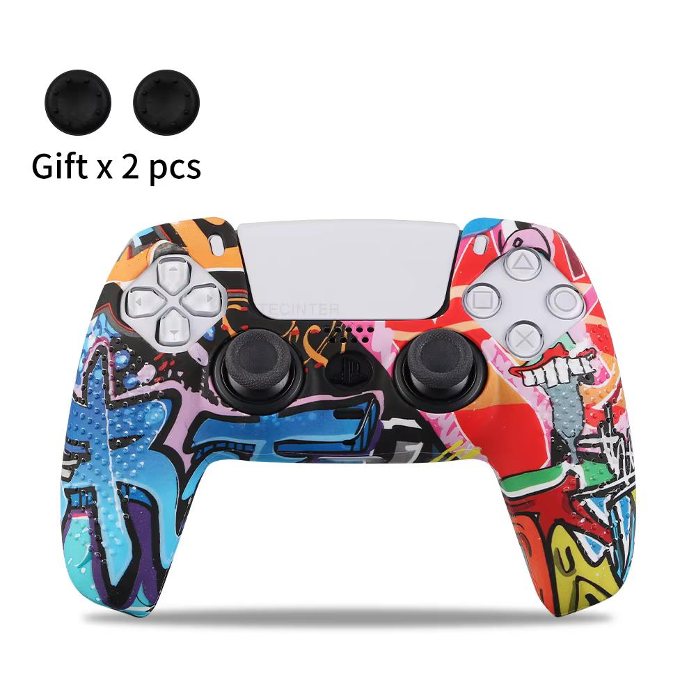 Silicone Protective Cover Skin for PlayStation 5 for PS5 Controller Cover Thumb Grips Anti-slip Shell  for PS5 Accessories