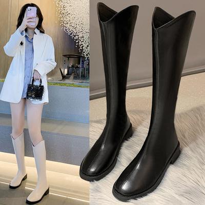Boots Western Cowboy Boots Women's But Knee Boots 2025 Autumn and Winter New Mouth Knight Boots Skinny High Boots