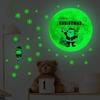 1 Pcs Glow Moon Snowflake Christmas Wall Sticker Paper Glow Room Decoration Wall Decal Self Adhesive