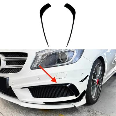 Car Front Bumper Lip Splitter Spoiler Fog Lamp Spoiler Cover Trim For Mercedes-Benz A Class W176 AMG 2013-2015