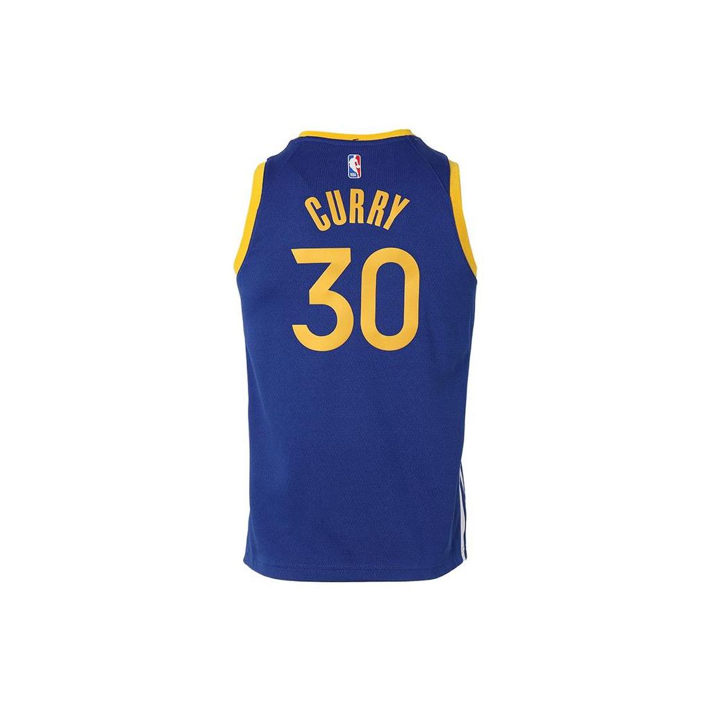 Nike Casual Sports Suit Golden State Warriors Curry 30 Number Trim V-Neck Sports Tank Top Youth Basketball Jersey Kids Sportswear Blue 3Z2B7BZ2P-WARSC