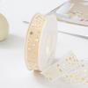 10Yards/Roll Hair Bows DIY Craft Gold Foil Snow Yarn for Gift Wrapping 2.5cm Organza Ribbon Printed Silk Ribbons