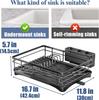 Spacious Kitchen Dish Rack with Drainboard - Rust-Resistant Countertop Drainer with Utensil Holder for Efficient Drying